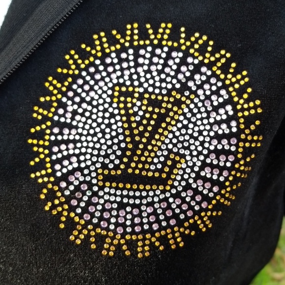 SOLD!Louis Vuitton vintage black velvet track suit - Picture 2 of 8